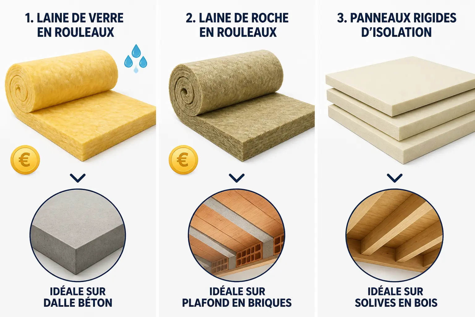 Isolation plafond garage : comparaison d’isolants pour dalle béton, brique ou solives bois, avec budget et humidité